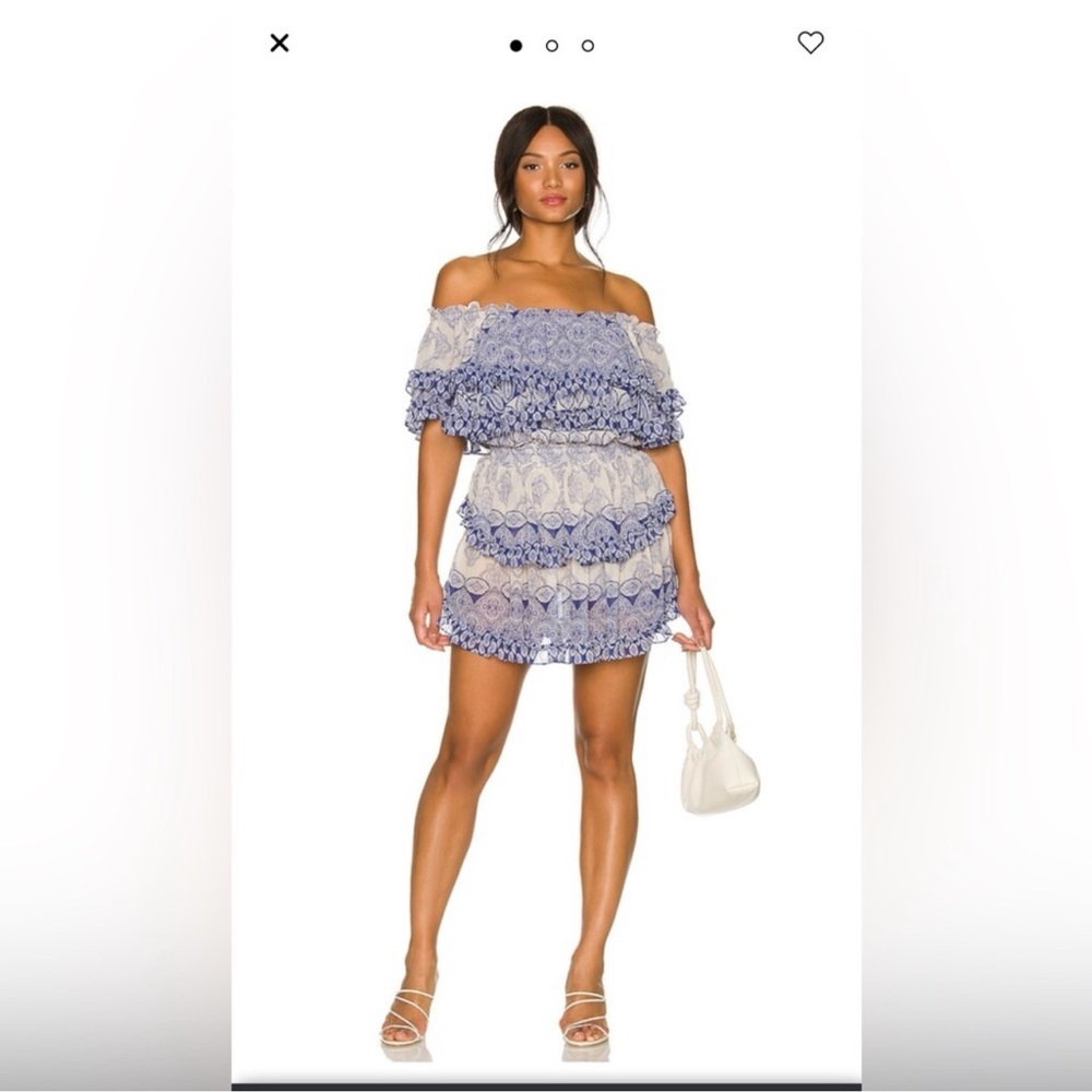 MISA Los Angeles x REVOLVE Isella Dress in Majorelle Mixed Tile Size XS - Picture 9 of 16